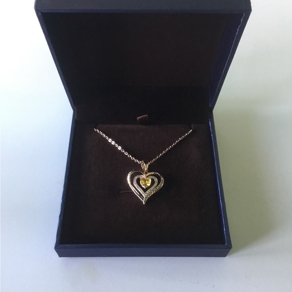 Redbee November Birthstone Heart Necklace New - Picture 7 of 16